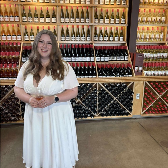 David's Bridal Dresses & Skirts - Stylish White Midi Dress